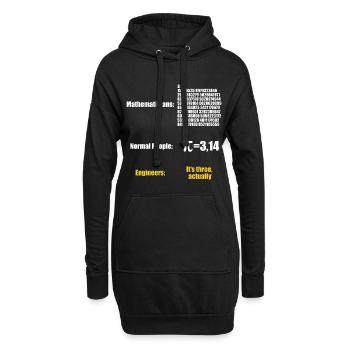 Physik Mathe Ingenieur Mathematiker Physiker - Hoodie-Kleid - Schwarz - Vorne