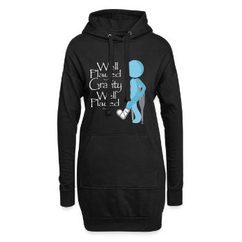 Gut gespielt Schwerkraft gut gespielt Physik - Hoodie-Kleid - Schwarz - Vorne