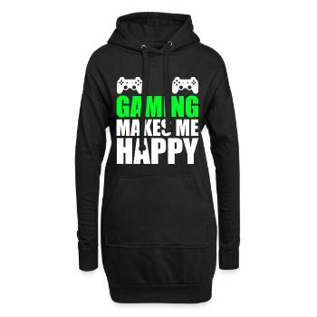 Gaming - Hoodie-Kleid - Schwarz - Vorne