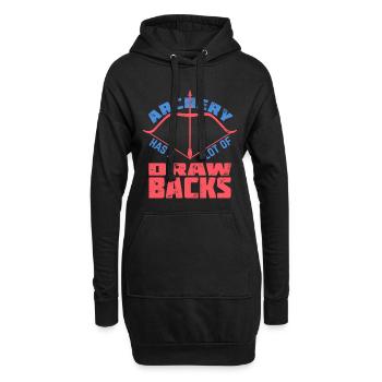 Lustige Bogenschießen Geschenkidee - Hoodie-Kleid - Schwarz - Vorne