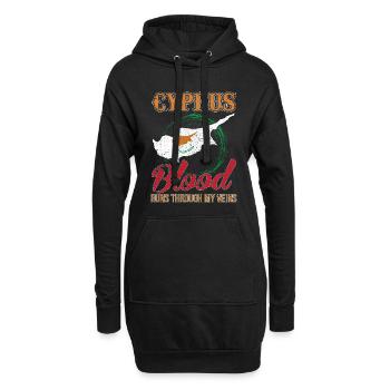 Zypern - Hoodie-Kleid - Schwarz - Vorne