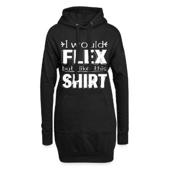 I would Flex - Hoodie-Kleid - Schwarz - Vorne