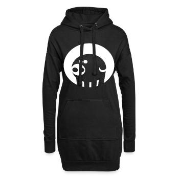 PORC - Sweat-shirt à capuche long Femme - noir - Devant