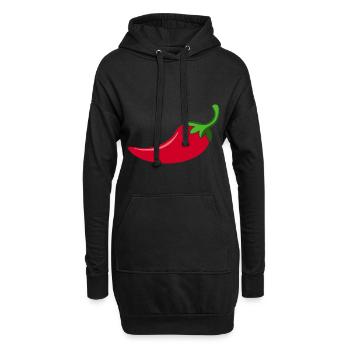 Chilly tranchante - Sweat-shirt à capuche long Femme - noir - Devant