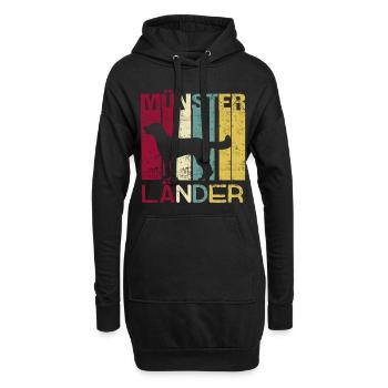 Petite silhouette vintage rétro de Münsterland - Sweat-shirt à capuche long Femme - noir - Devant