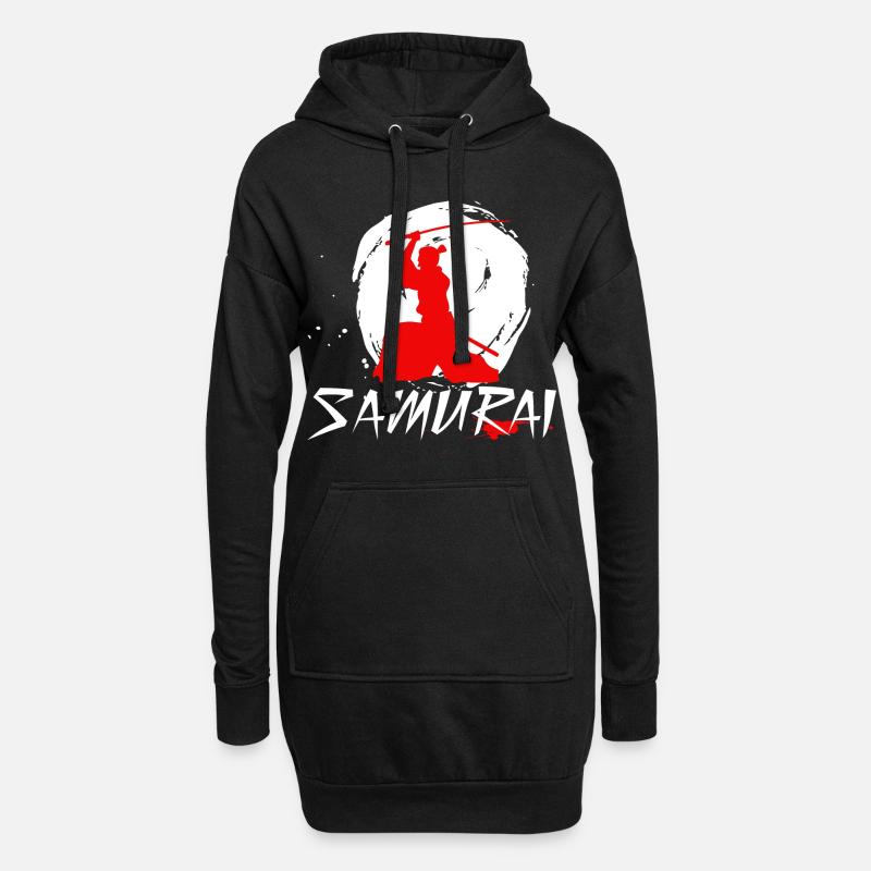 Samurai Sword Swing - Hoodie-Kleid - Schwarz