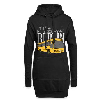 Busfahrer Berlin Geschenkidee - Hoodie-Kleid - Schwarz - Vorne