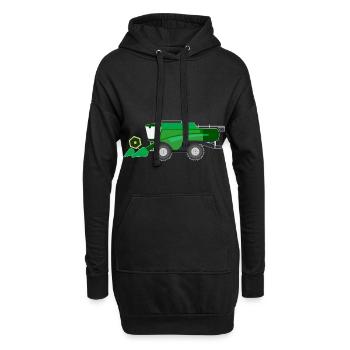 Moissonneuses-batteuses Tracteurs - Sweat-shirt à capuche long Femme - noir - Devant