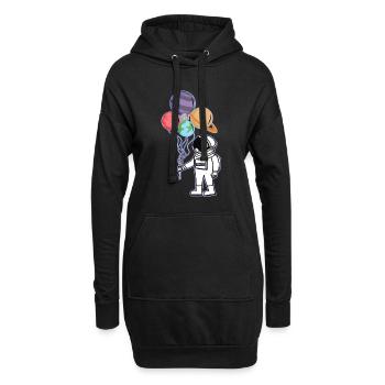Astronaut outer space space Nasa - Hoodie Dress - black - Front