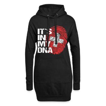 Schweiz Schweizer Flagge Spruch DNA Fingerabdruck - Hoodie-Kleid - Schwarz - Vorne