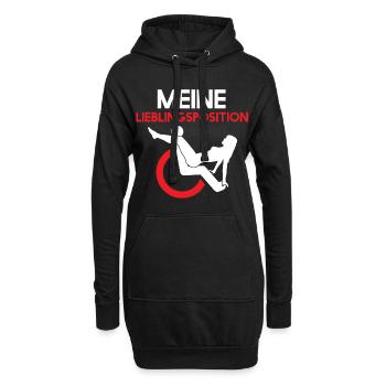 Rollstuhl Sex Position - Rollstuhlfahrer Geschlech - Hoodie-Kleid - Schwarz - Vorne