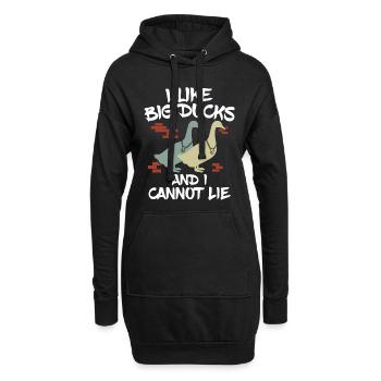 Whisperer de canard en cours d'exécution - cadeau éleveur de canard - Sweat-shirt à capuche long Femme - noir - Devant