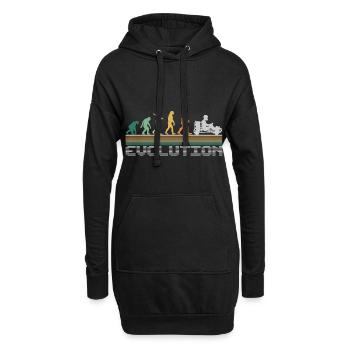 GoKart Go-Kart GoKartfahrer Evolution Drôle Rétro - Sweat-shirt à capuche long Femme - noir - Devant