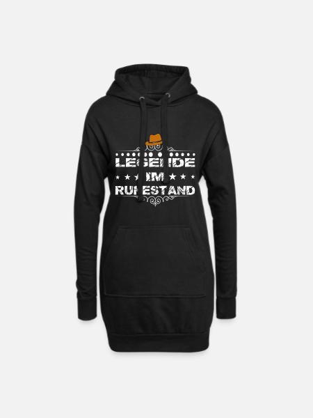 Rentner Legende im Ruhestand Hut - Hoodie-Kleid - Schwarz