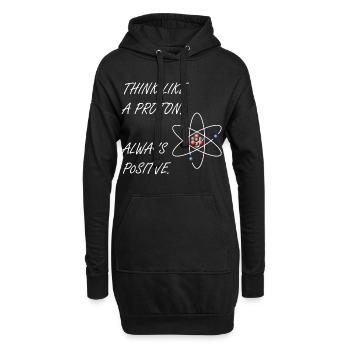 Proton - Soyez positif - Sweat-shirt à capuche long Femme - noir - Devant