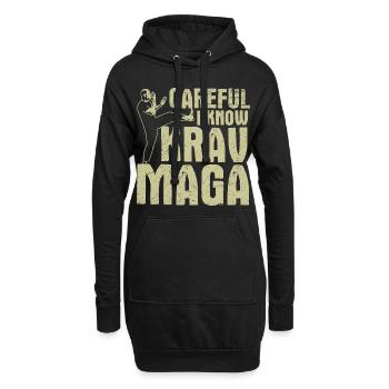 Krav Maga Kampfsport Geschenkidee - Hoodie-Kleid - Schwarz - Vorne