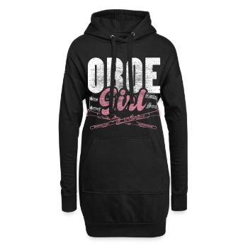Oboe Orchester Geschenkidee - Hoodie-Kleid - Schwarz - Vorne