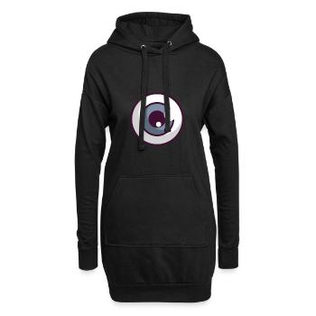 Oeil - Sweat-shirt à capuche long Femme - noir - Devant