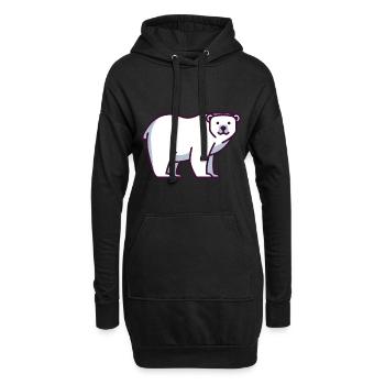 Ours polaire - Sweat-shirt à capuche long Femme - noir - Devant