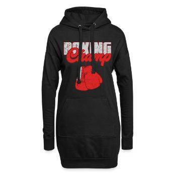 Boxeurs de boxe - Sweat-shirt à capuche long Femme - noir - Devant