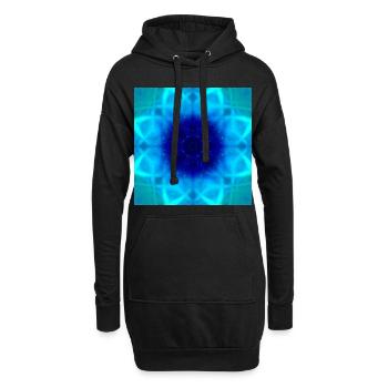 Aurora Borealis Kaleidoscope - Hoodie-Kleid - Schwarz - Vorne
