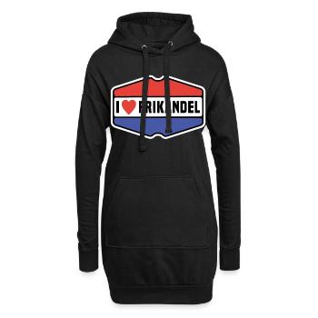 Frikandel j'adore les frikandels - Sweat-shirt à capuche long Femme - noir - Devant