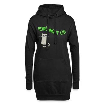 schrödingers cat - Hoodie-Kleid - Schwarz - Vorne