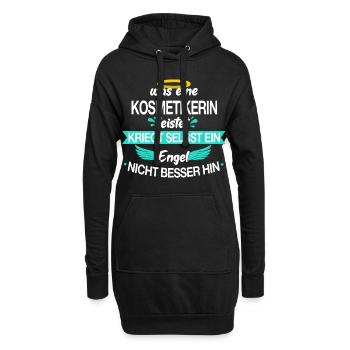 Kosmetikerinnen Kosmetikerin Engel Beruf Spruch - Hoodie-Kleid - Schwarz - Vorne