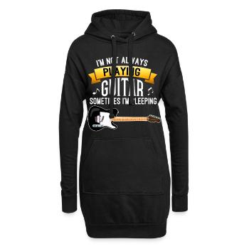 Guitare musique plectre guitare électrique basse électrique - Sweat-shirt à capuche long Femme - noir - Devant
