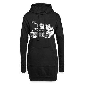 Panzer Tiger Kampfpanzer Weltkrieg lustiger Spruch - Hoodie-Kleid - Schwarz - Vorne