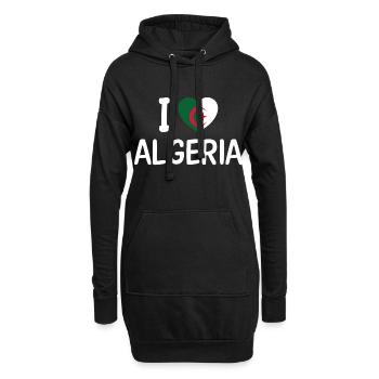i love algeria - Hoodie Dress - black - Front