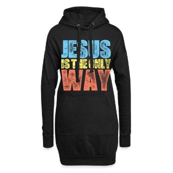 Jesus Christus Glaube - Hoodie-Kleid - Schwarz - Vorne