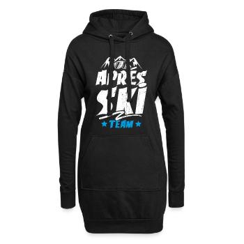 Apres Ski Spruch Team Berge - Hoodie-Kleid - Schwarz - Vorne