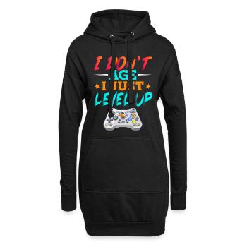 Ancien joueur gamer - Sweat-shirt à capuche long Femme - noir - Devant