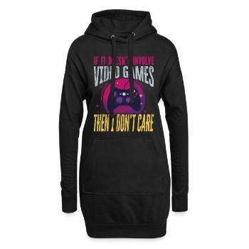Zocker Gamer Designe - Hoodie-Kleid - Schwarz - Vorne