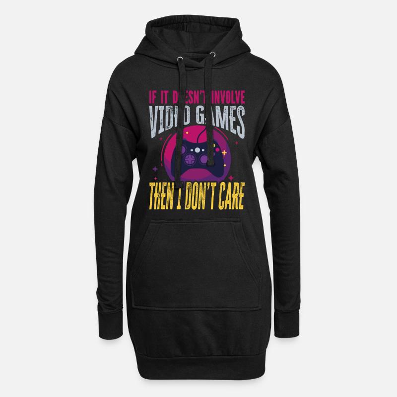 Conceptions de gamer Gamer - Sweat-shirt à capuche long Femme - noir