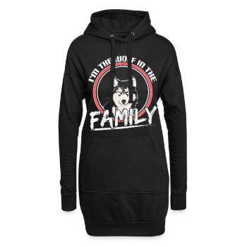 Wolf Heulen Mond Geschenk - Hoodie-Kleid - Schwarz - Vorne