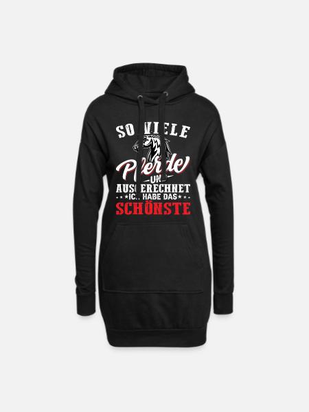 schönstes Pferd - Hoodie-Kleid - Schwarz