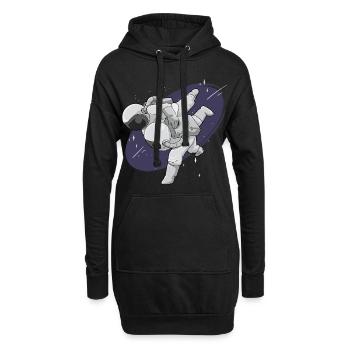 Galaxy BJJ Astronaut Flying Armbar Jiu Jitsu Cadeau - Sweat-shirt à capuche long Femme - noir - Devant