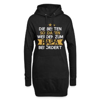 Soldat Militär Armee Soldaten Offizier Papa Spruch - Hoodie-Kleid - Schwarz - Vorne