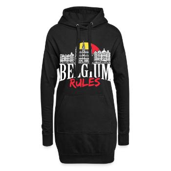 Belgien Stolz Geschenkidee - Hoodie-Kleid - Schwarz - Vorne