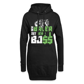 Bauer Boss Chef Farmer - Hoodie-Kleid - Schwarz - Vorne