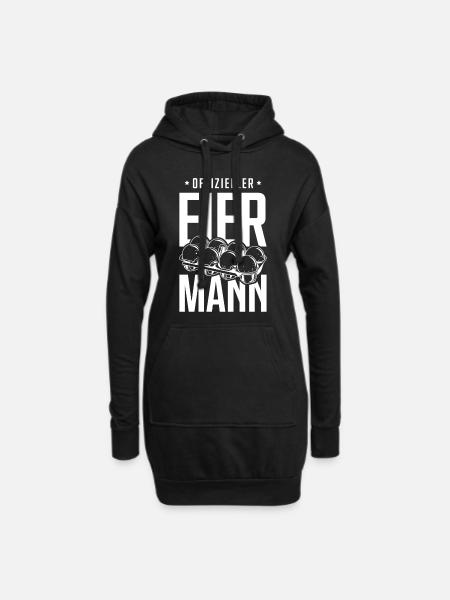 Offizieller Eiermann Eier - Hoodie-Kleid - Schwarz