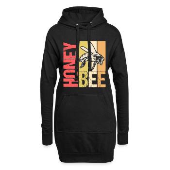 Bienen Tierschutz Geschenk - Hoodie-Kleid - Schwarz - Vorne