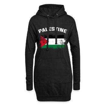 Palästina - Hoodie-Kleid - Schwarz - Vorne