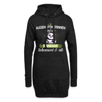 Optiker Optikerin Augenoptiker Beruf Spruch - Hoodie-Kleid - Schwarz - Vorne