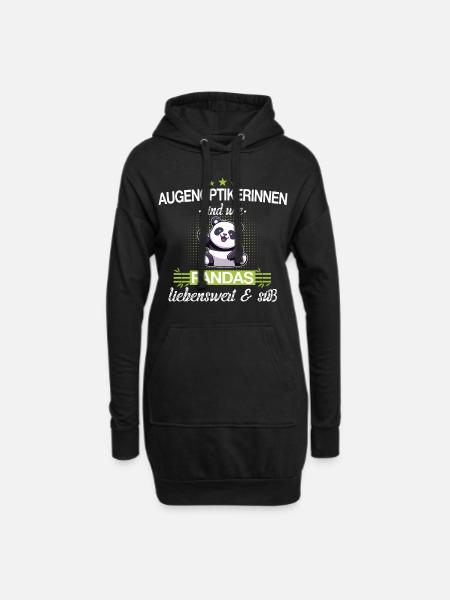 Optiker Optikerin Augenoptiker Beruf Spruch - Hoodie-Kleid - Schwarz