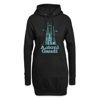 Sagrada Familia Gaudi Art Church Barca Antoni - Hoodie Dress - black - Front