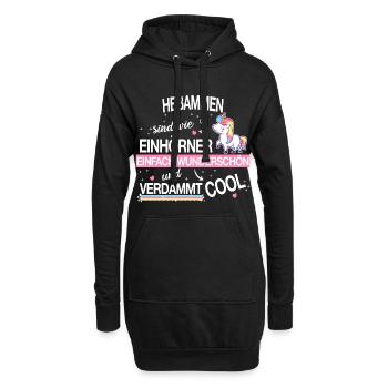 Hebamme Hebammen Entbindungspflegerin Beruf Spruch - Hoodie-Kleid - Schwarz - Vorne