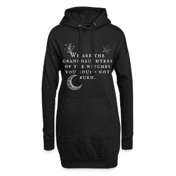 Sorcière - Sorcières Petites-filles Lune - sombre - Sweat-shirt à capuche long Femme - noir - Devant